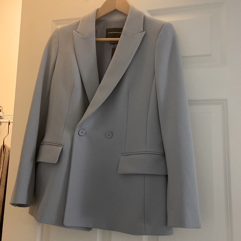 Club Monaco Double Breasted Blazer